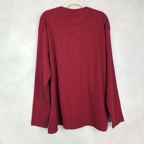 NEW Junction West Men's L V-neck Rubbed Pullover Top in Burgundy Red NWT - Picture 4 of 10